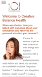 Mobile Screenshot of creativebalancehealth.com