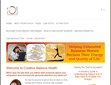Tablet Screenshot of creativebalancehealth.com